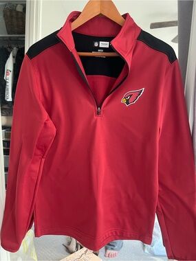 NFL Red and Black Arizona Cardinals 1/4 Zip Pullover